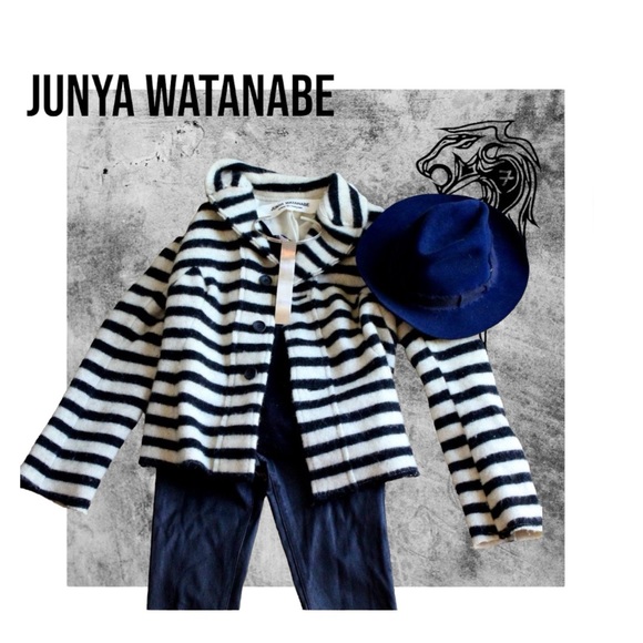 Junya Watanabe Jackets & Blazers - Good cond JUNYA WATANABE Commes does Garçons Black & white wool stripe jacket- M